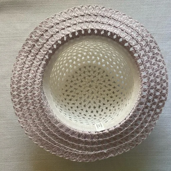 Target Kids Purple And White Easter Straw Hat - Picture 3 of 7